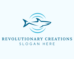 Shark Hunting Sonar logo design