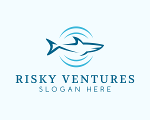 Shark Hunting Sonar logo design