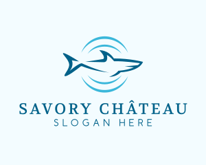 Shark Hunting Sonar logo design