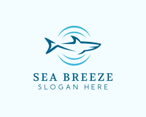 Shark Hunting Sonar logo design