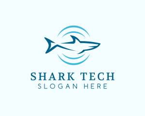 Shark Hunting Sonar logo design