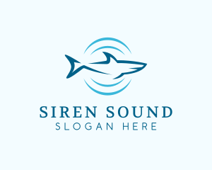 Shark Hunting Sonar logo design