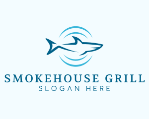 Shark Hunting Sonar logo design