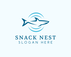 Shark Hunting Sonar logo design