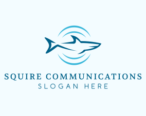 Shark Hunting Sonar logo design