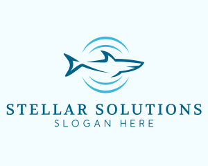 Shark Hunting Sonar logo design