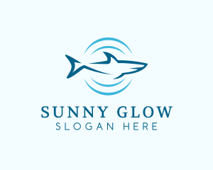 Shark Hunting Sonar logo design