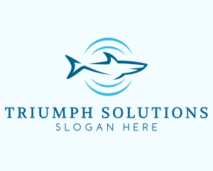 Shark Hunting Sonar logo design