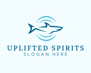 Shark Hunting Sonar logo design