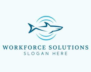 Shark Hunting Sonar logo design