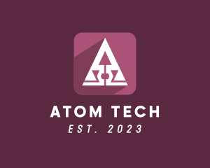 Tech App Letter A logo design