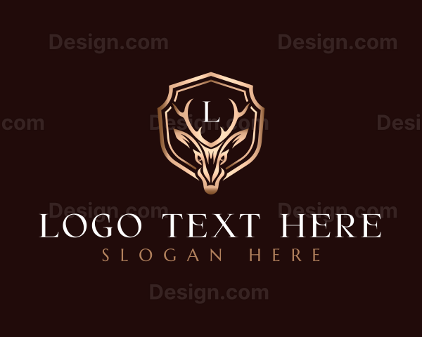 Deer Horns Shield Logo