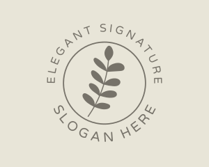 Elegant Garden Leaf  logo design