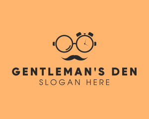 Glasses Time Gentleman logo design