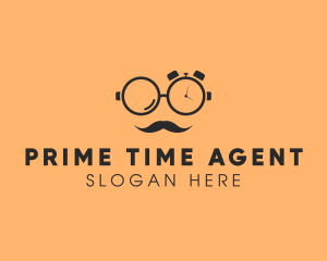 Glasses Time Gentleman logo design