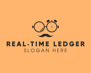 Glasses Time Gentleman logo design