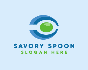 Medical Eye Spoon logo design