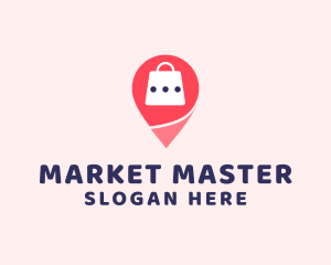 Market Bag Location logo design