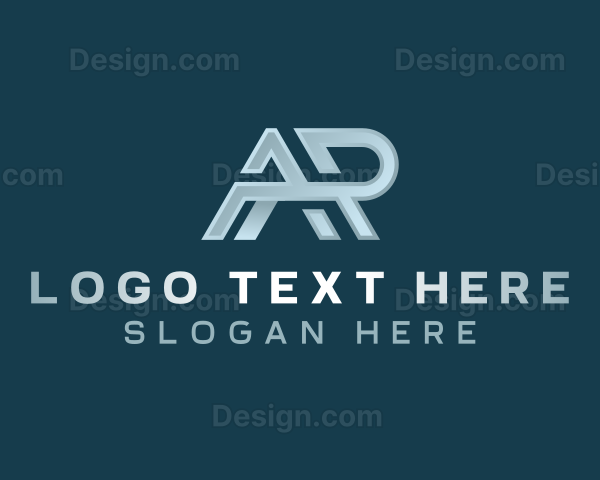 Professional Advertising Letter AR Logo