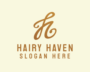 Elegant Bronze Letter H logo design