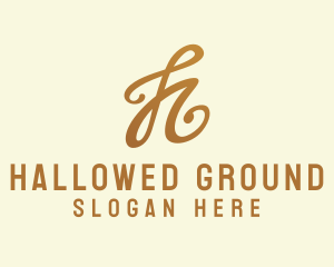 Elegant Bronze Letter H logo design