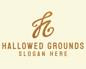 Elegant Bronze Letter H logo design