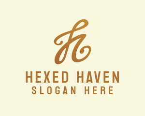 Elegant Bronze Letter H logo design