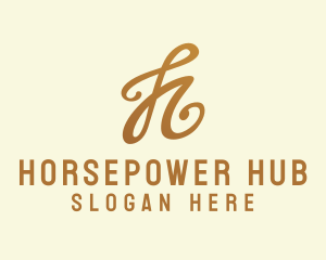 Elegant Bronze Letter H logo design