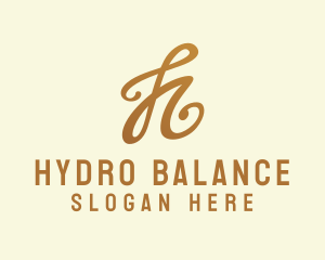 Elegant Bronze Letter H logo design