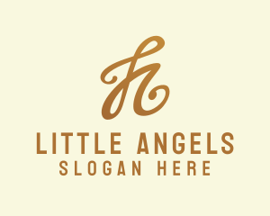 Elegant Bronze Letter H logo design