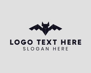 Bat Animal Origami Logo