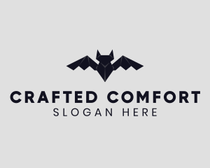 Bat Animal Origami logo design