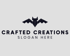 Bat Animal Origami logo design