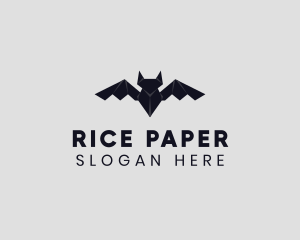 Bat Animal Origami logo design