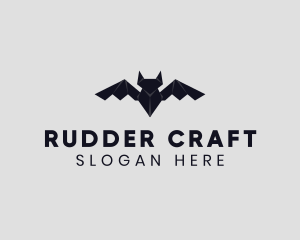 Bat Animal Origami logo design