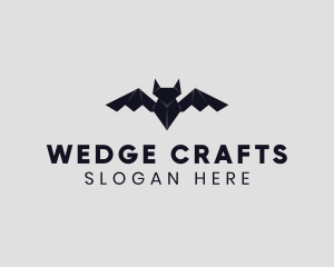 Bat Animal Origami logo design