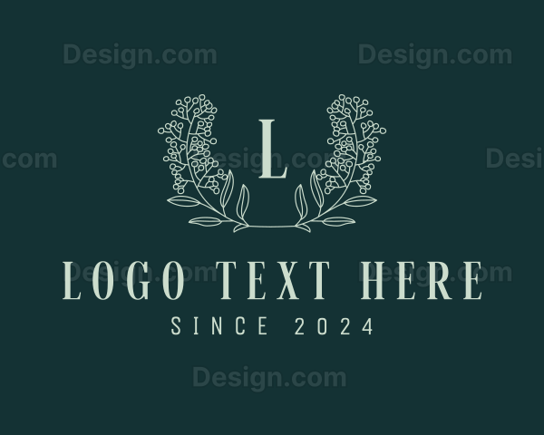 Wreath Flower Garden Logo