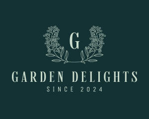 Wreath Flower Garden logo design