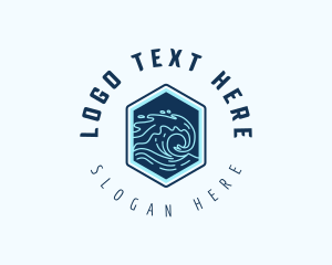 Ocean Tsunami Wave logo