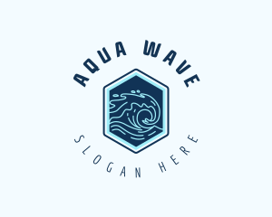 Ocean Tsunami Wave logo design