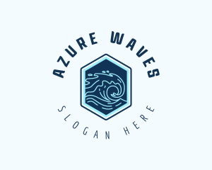 Ocean Tsunami Wave logo design