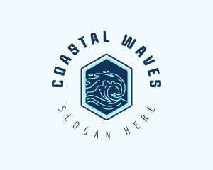 Ocean Tsunami Wave logo design