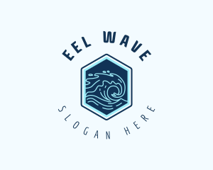 Ocean Tsunami Wave logo design