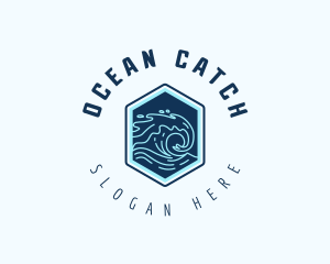 Ocean Tsunami Wave logo design