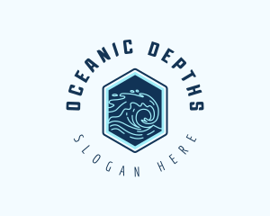 Ocean Tsunami Wave logo design