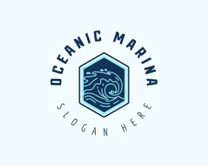 Ocean Tsunami Wave logo design