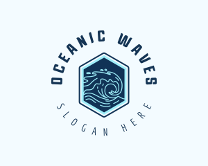 Ocean Tsunami Wave logo design