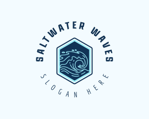 Ocean Tsunami Wave logo design