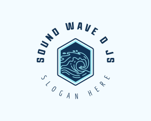 Ocean Tsunami Wave logo design