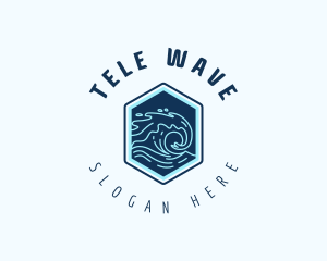 Ocean Tsunami Wave logo design